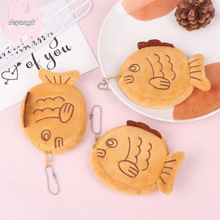 Deyangk 1 Dễ Thương Sang Trọng Snapper Búp Bê Cá Ví Đựng Tiền Xu Túi Dây Kéo Dễ Thương Cô Gái Ví Tiền Xu Cáp Tai Nghe Túi Chìa Khóa VN