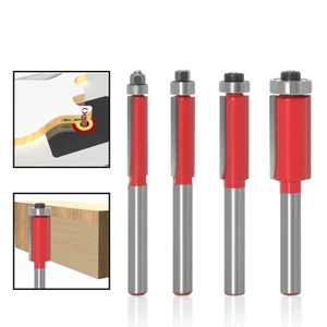 Mũi phay gỗ thẳng có bi mũi soi lấy nền Đỏ cốt 6.35mm