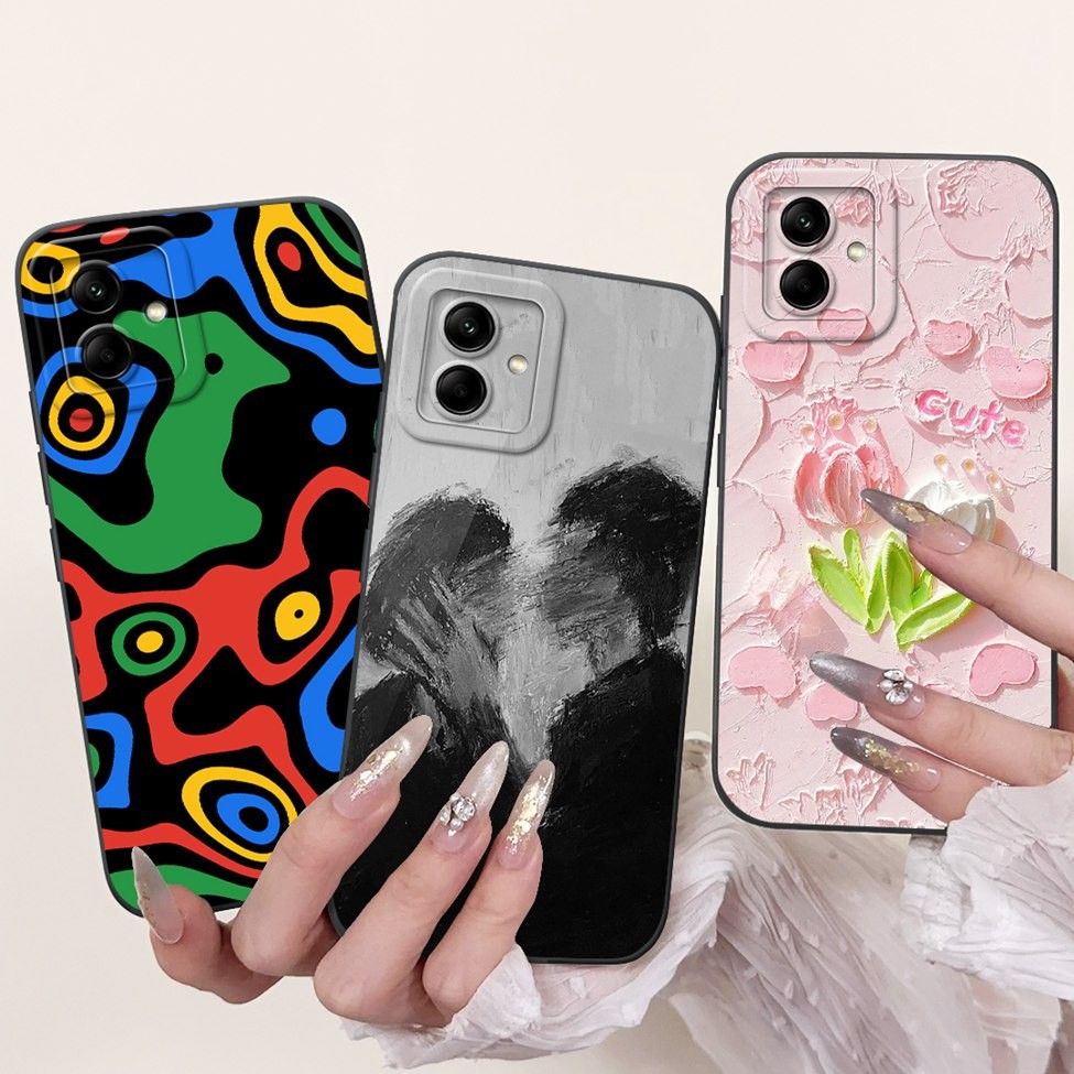 Ốp Cho Samsung A04 A045F A04E A042F Ốp Lưng Điện Thoại Samsung Galaxy A04E Ốp Lưng Chống Sốc Mèo Gấu Trúc Thỏ Thời Trang Hoa Tình Yêu