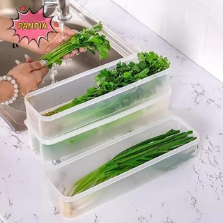 PNPIA 4 Hộp Đựng Thực Phẩm Hình Chữ Nhật Dài Nhựa Có Thể Tái Sử Dụng Tủ Lạnh Hộp Sắp Xếp Phụ Kiện Nhà Bếp Boutique