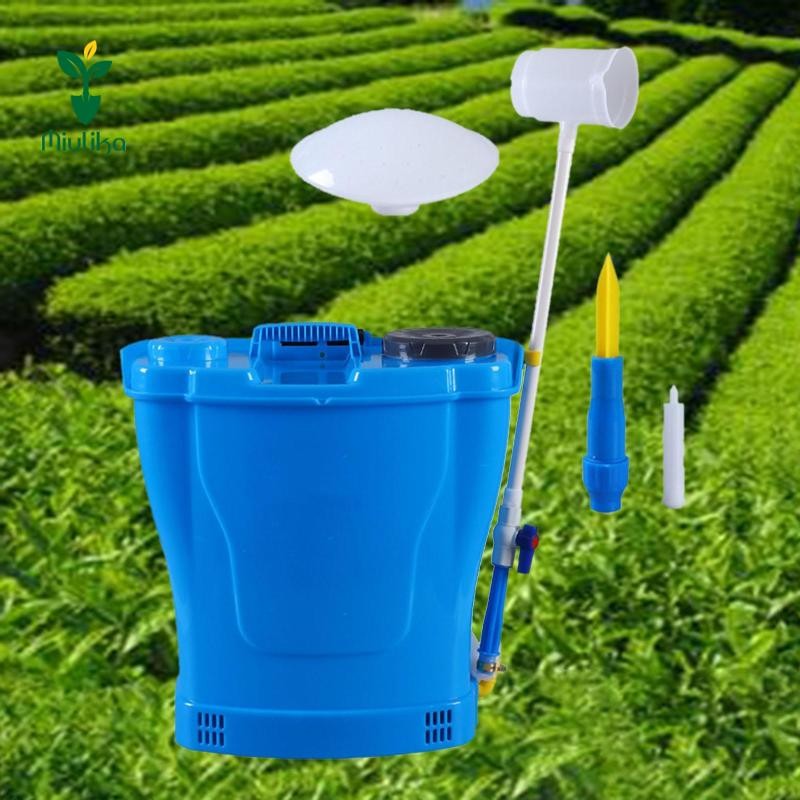 Công cụ ứng dụng phân bón lỏng thủ công Miulika 30L với nhiều đầu phun Xô đựng phía sau để phân bón hòa tan trong nước đa năng