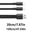 Cáp USB C tự động WU Cáp USB sang USB C Micros USB để truyền dữ liệu sạc nhanh