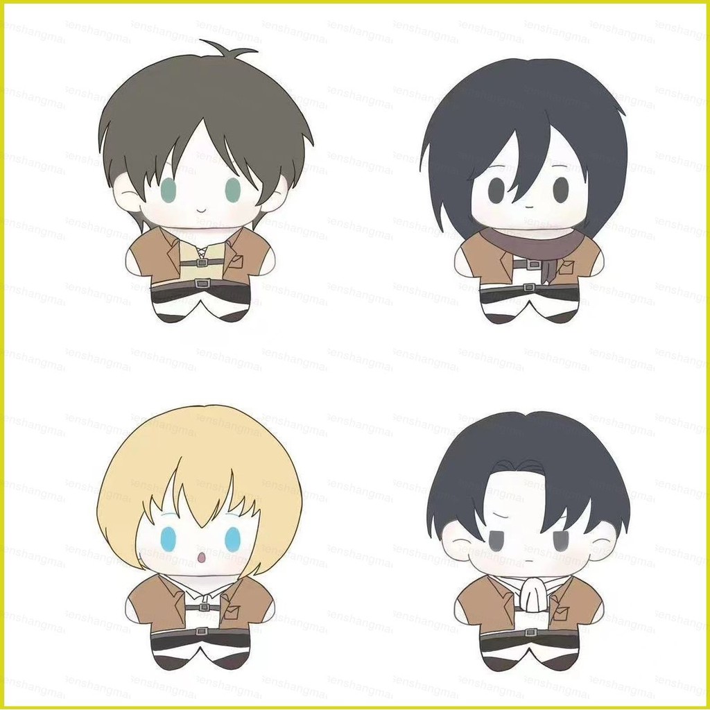 PS1 Tấn Công Titan Sang Trọng Búp Bê Quà Tặng Cho Bé Gái Túi Mặt Dây Chuyền Eren Levi Mikasa Armin Đồ Chơi Nhồi Bông Cho Trẻ Em Móc Khóa SP1