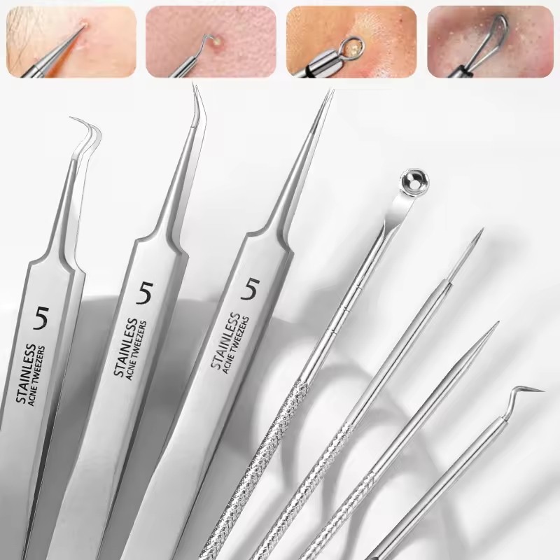 1 / 2 Salon Chăm Sóc Sắc Đẹp Đức Ultra - Fine No. Dụng cụ làm sạch nhíp mụn đầu đen 5 Cell