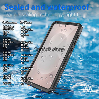 ốp lưng s26 ultra chống nước  IP68 cho Samsung S25 Edge S24 Ultra S23 ốp lưng s25 fe S22 Plus S21 S20 Bảo vệ toàn diện Vỏ điện thoại lặn dưới nước cho iPhone 16 E 15 Plus 14 13 1