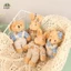 Quần áo mặc dễ thương Gấu Mặt dây chuyền hoạt hình sang trọng Búp bê nhồi bông mềm Móc khóa Ba lô Túi đựng chìa khóa Trang trí vòng chìa khóa Quà tặng trẻ em EMKK