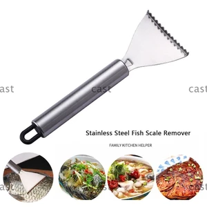 Dụng cụ loại bỏ vảy cá CAST, Dụng cụ cạo vảy cá dễ dàng di chuyển bằng thép không gỉ, Nhanh chóng chuẩn bị cá Tay cầm mịn Dụng cụ hải sản Dụng cụ hải sản