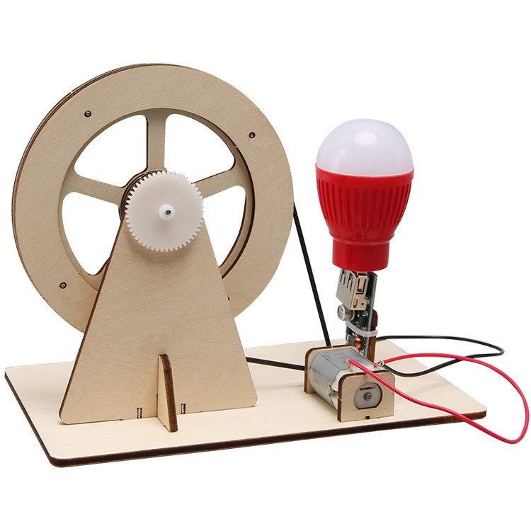 Thí nghiệm khoa học nhỏ DIY Máy phát điện quay tay Phát minh công nghệ sinh viên DIY Đồ chơi giáo dục thủ công cho trẻ em