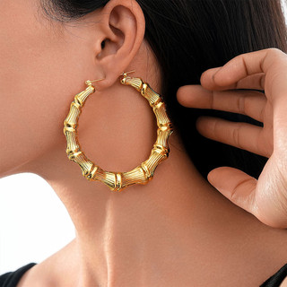 Hình Trái Tim Vòng Bông Tai Tre Thiết Kế Chung Vòng Tròn Tai Trang Sức Quà Tặng Cho Tiệc Du Lịch Trang Trí Đám Cưới