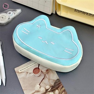 Túi Đựng Bút Chì Dễ Thương Túi Trang Điểm Hoạt Hình Mèo Thiết Kế Di Động Túi Bảo Quản Du Lịch Thích Hợp Cho Bé Gái Học Sinh Quà Tặng
