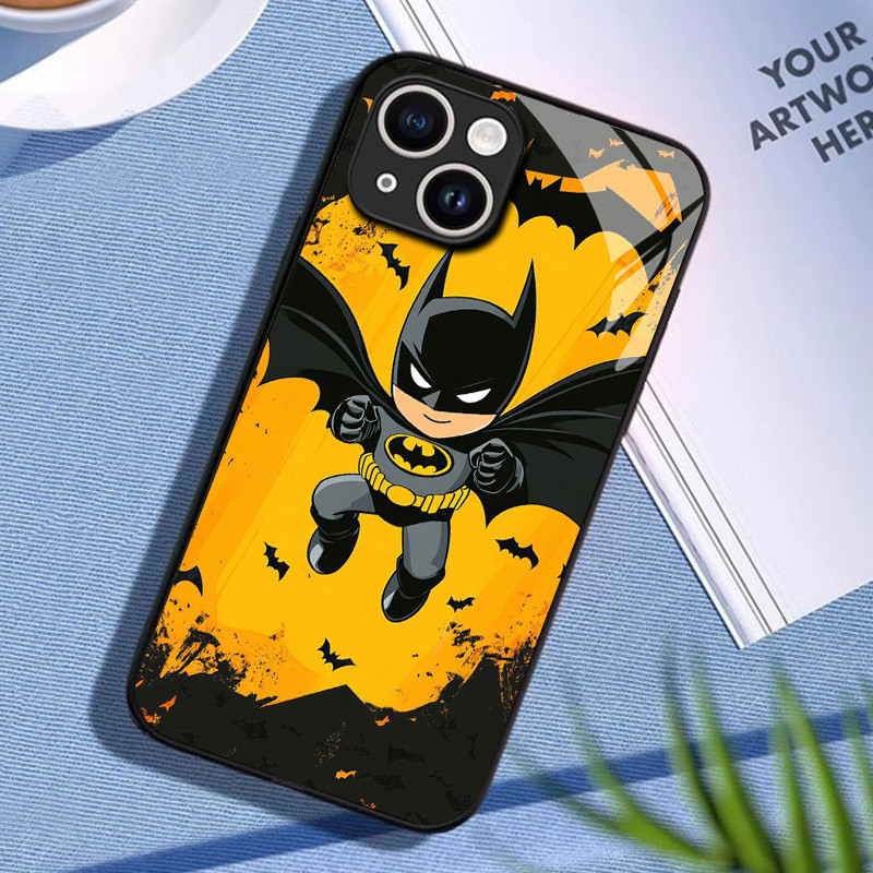 Ốp Điện Thoại Thủy Tinh batman 10 Cho IPhone 16 15 14 13 12 11 Pro XR XS Max Plus Mini X XR 8 7 6s SE2 / 3
