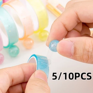 5 / 10 Cuộn Đồ Chơi Thư Giãn Dính Bóng Cán Băng DIY Nhiều Màu Sắc Cuộn Băng Dính