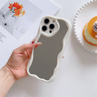 Ốp Gương Họa Tiết Kem Cho IPHONE 16 16E 15 14 14 13 12 11 PRO MAX X XS XR XSMAX 7 8 6 6S 5 5S 12MINI 13 MINI + Plus SE 2020 / 2022 Vỏ NYJM