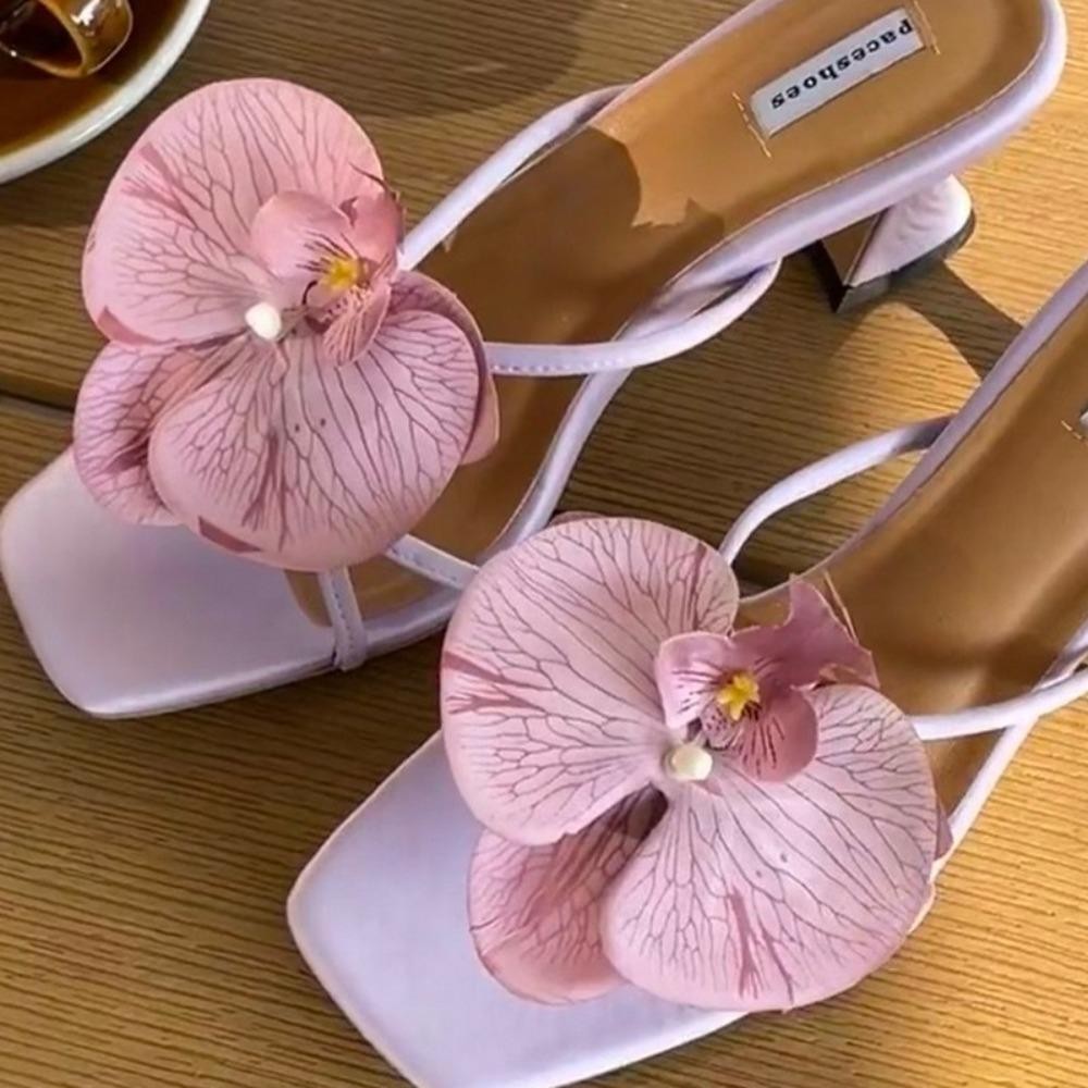 IFANSIN 1 Đôi Dép Hoa Phalaenopsis, Thiết Kế Cá Tính Trang Trí Trên Thái Cổ Tích Bướm Hoa Khóa Giày, Bướm Phong Lan Mô Phỏng Khóa Trang Trí