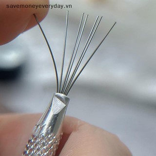 [savemoneyeveryday] Tranh vẽ móng tay đa chức năng 7 chân Bút tay cầm bằng thép không gỉ có thể uốn cong Bàn chải Gel UV Vẽ dụng cụ làm móng tay [vn]