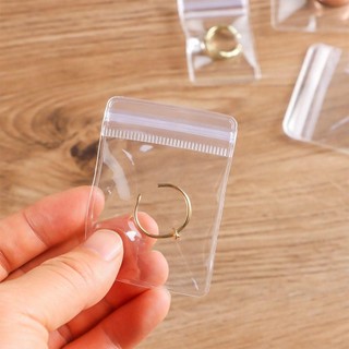 [Vận chuyển nhanh] Túi khóa kéo GILDEDHOMIN 100 chiếc, Túi tự niêm phong chống bụi có thể đóng lại, Vòng đeo tay trong suốt bằng nhựa PVC bền bỉ