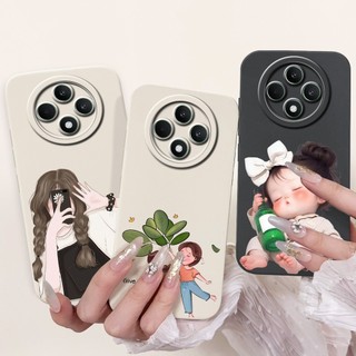 Ốp Mới Cho Oppo Reno 12F 5G CPH2637 / Reno 12F 4G CPH2687 / Reno12 FS Vỏ Điện Thoại Trái Tim Tình Yêu Dễ Thương Bảo Vệ Toàn Diện