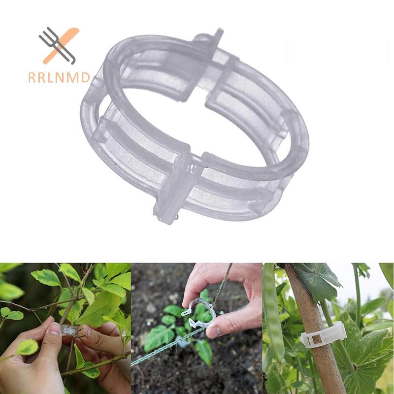 Rrlnmd 100 Chiếc Kẹp Cây Nhựa Cho Cây Leo Cây Trong Suốt Cố Định Kẹp Cà Chua Trellis Kẹp Vật Dụng Kẹp Cố Định Kẹp Vườn MỚI