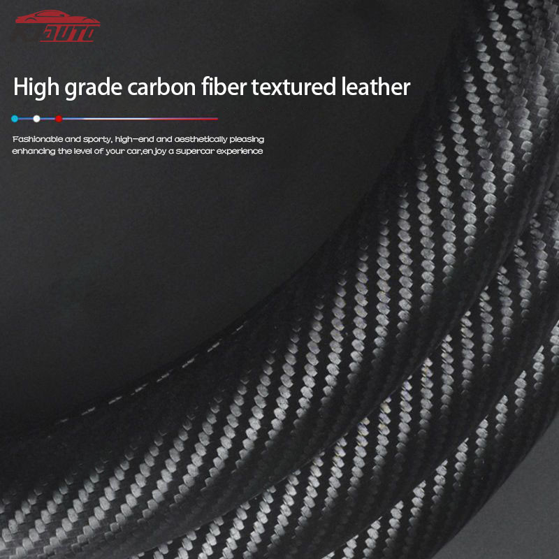 Vỏ bọc vô lăng bằng sợi Carbon bằng da sang trọng Lexus Phụ kiện nội thất ô tô thoải mái và chống trượt cho Lx Gx Rx Ls Gs Sc Es Is