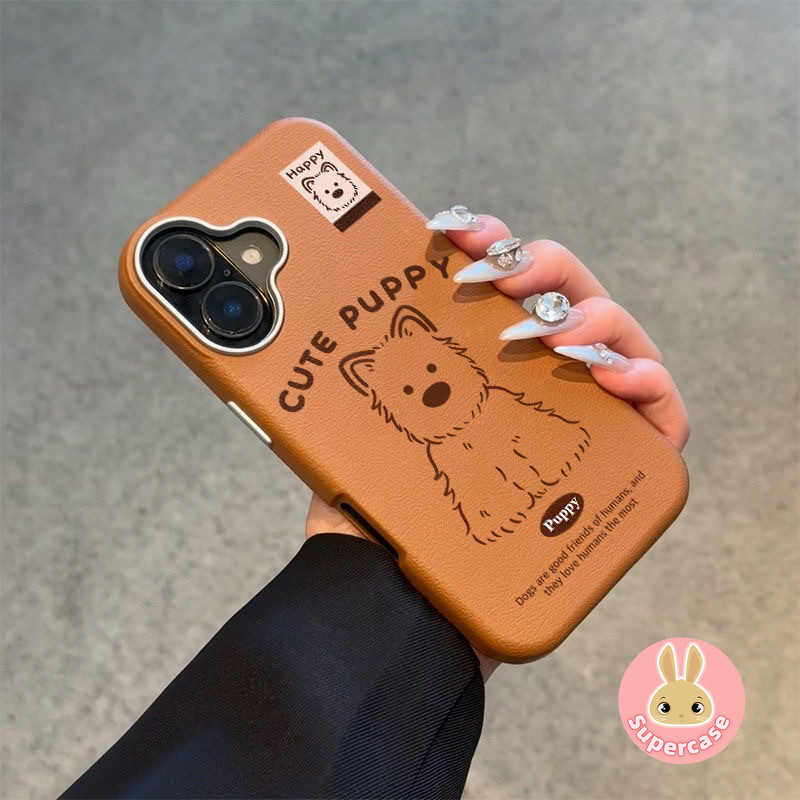 Ốp Điện Thoại Chó Con Dễ Thương Cho Infinix Hot 70 60 Pro Plus 60i 50 Smart 20 10 Note 60 50X 50S 50 Pro Plus 5G 4G Phim Hoạt Hình Mềm Đơn Giản Chống Sốc Tây Nguyên Da PU