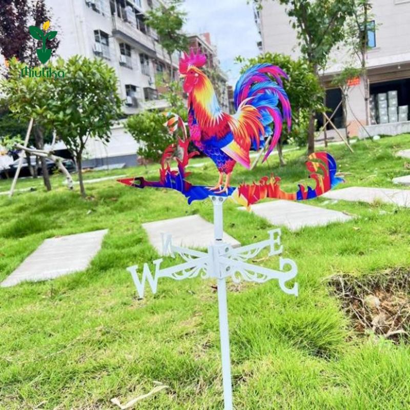 Miulika Weathervane Hướng Gió Chỉ Báo Sắt Trang Trí Nhiều Màu Động Vật Thời Tiết
