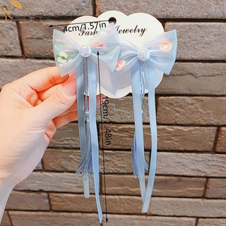 [Gou] 2 Chiếc Phong Cách Trung Hoa Cổ sel Ruy Băng Nơ Kẹp Tóc Dễ Thương Trẻ Em Ngọt Ngào Bé Gái Kẹp Tóc Barrettes Hairgrips Phụ Kiện Tóc VN