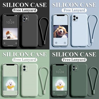 [Có Logo] Ốp Điện Thoại Silicon Mềm Có Dây Buộc Nhung Cho iPhone 16 15 14 13 12 11 Pro Max 8 7 6S Plus X XR XS Max + SE 2020 Vỏ Điện Thoại Chống Sốc Thân Thiện Với Da