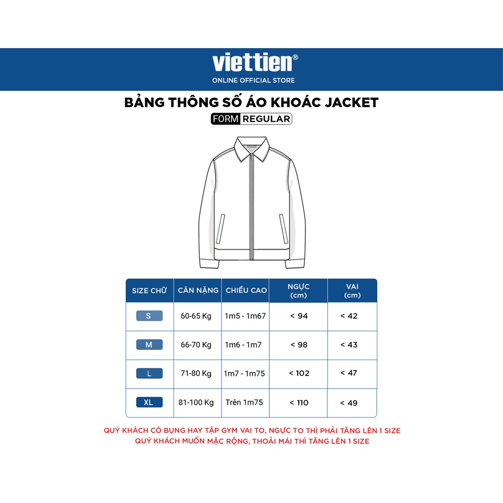 Áo Jacket Viettien Smart Casual Vải Poly Phom Regular VT00000255
