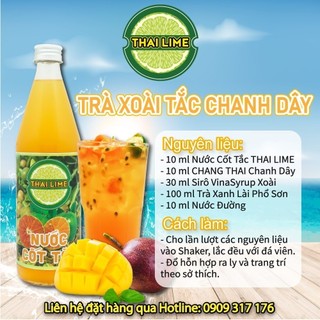 [Chính hãng] Nước cốt Thailime đậm đặc chai thủy tinh 500ml