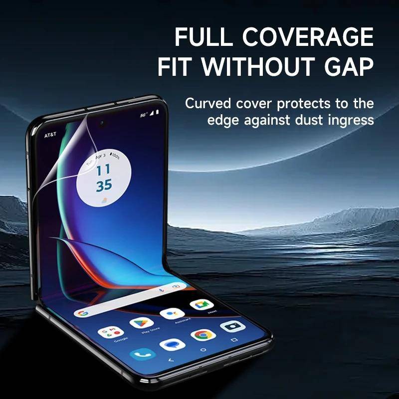 Motorola Razr40 Razr50 1-2 Cái HD Trong Suốt Mềm Hydrogel Cho Motorola Razr 40 50 Ultra 2022 2024 Plus 5G Bảo Vệ Màn Hình Chống Cháy Nổ