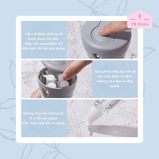 Bộ chiết mỹ phẩm du lịch 4 trong 1 đầu pump tiện lợi Gecomo chống va đập và rò rỉ 30ml x 4