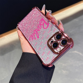Vỏ lấp lánh mạ Barbie màu hồng cho Infinix HOT 10S 30 30I 9PLAY 30PLAY NOTE 30 40 40PRO SMART 5 7 8 TELA70 TECNO SPARK GO 2023 Vỏ DDSF