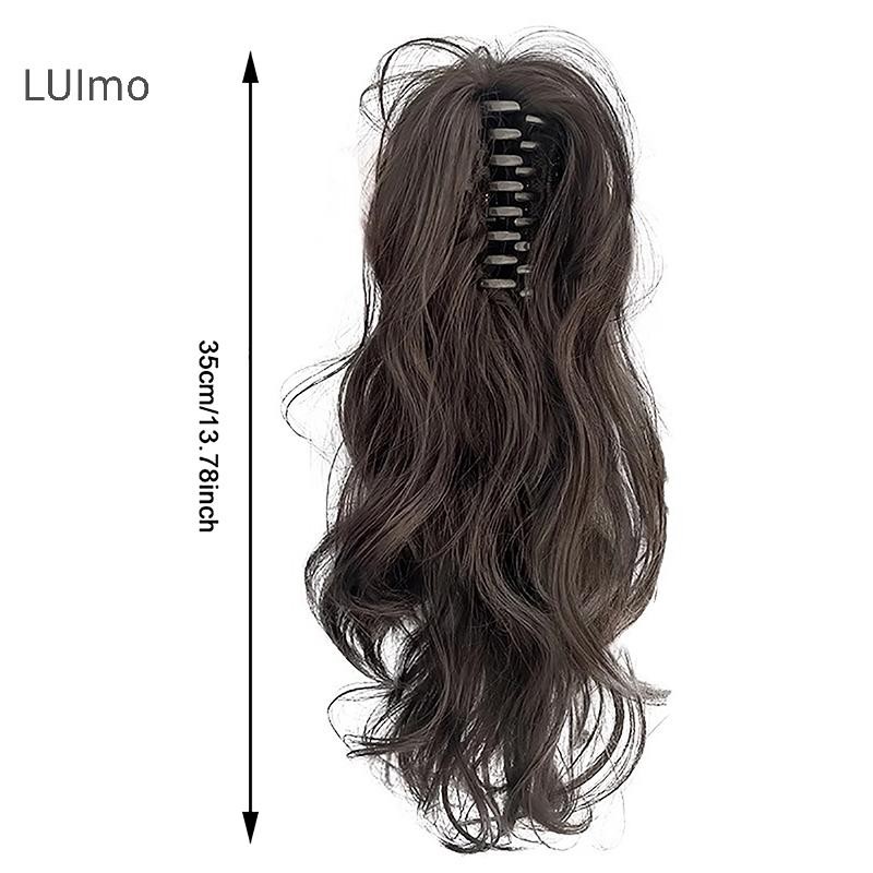 Luimo Tổng Hợp Móng Vuốt Kẹp Đuôi Ngựa Phần Mở Rộng Tóc Ngắn Xoăn Tự Nhiên Đuôi Giả Tóc Cho Nữ Đuôi Ngựa Tóc Đen SBS