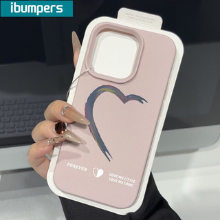 ibumpers Ốp Lưng IPhone Cặp Đôi Đơn Giản Hình Trái Tim Cho IPhone 16 15 14 12 13 11 Pro Max IP 7 8 Plus X XS XR Ốp Điện Thoại Mỏng Silicon Mềm Da Họa Tiết