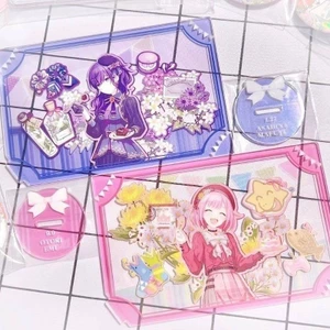 Project SEKAI Chân đế Acrylic lấy cảm hứng từ sân khấu đầy màu sắc - Với Ema Hiragi & Mashiro Oto - Trang trí máy tính để bàn dễ thương & chất lượng cao