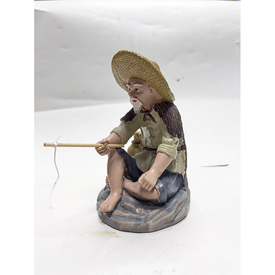 Ông Lão Câu Cá Trang Trí Tiểu Cảnh, Non Bộ, Bể Cá Cảnh (10x8x13cm)
