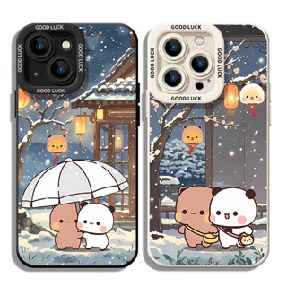 Ốp điện thoại thời trang tuyết đầu tiên trong mùa đông cho iPhone16 / 15 / 14 / 13 / MINI / 12 / 11 / Pro MAX / X / XS / XR / 7 / 8 / 6 Vỏ bảo vệ toàn diện bằng silicon lỏng chống sốc và chống rơi