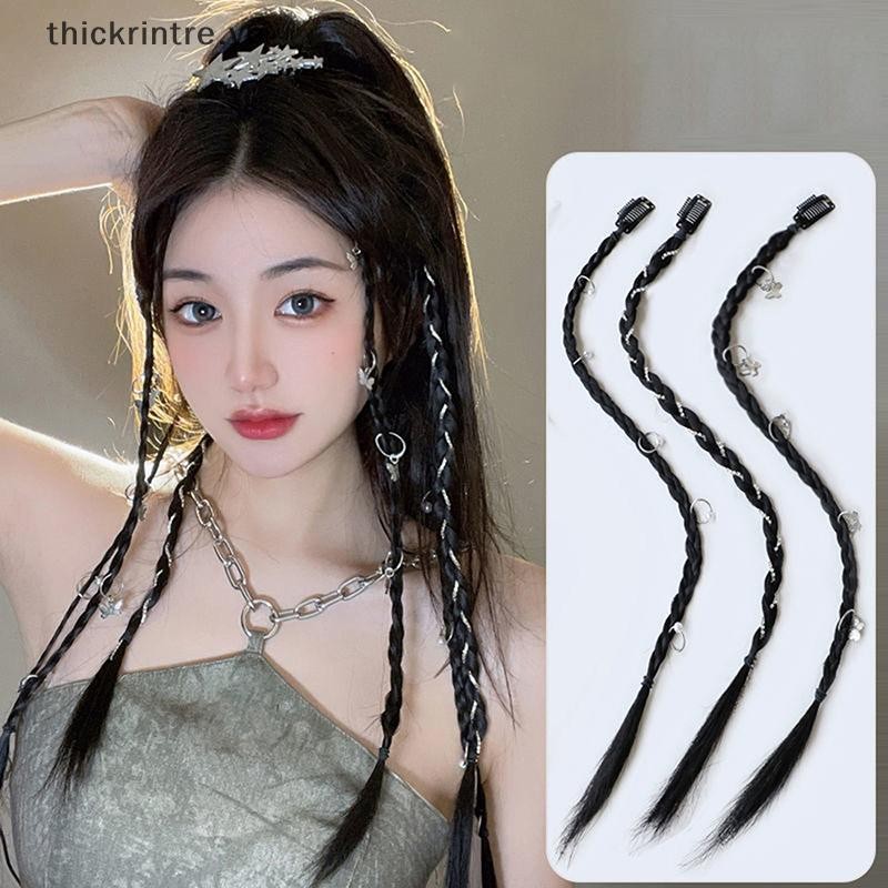 THI 1 Cái Y2k Cay Bé Gái Bím Tóc Đuôi Ngựa Tóc Cho Nữ Tổng Hợp Bện Tóc Giả Với Kẹp BB Mạnh VN