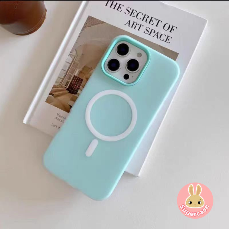 Ốp Điện Thoại Từ Tính Màu Kẹo Cho Honor 300 200 Pro Smart 100 Pro 90 Lite 80 70 60 50 SE Pro 5G 4G Vỏ Mềm Chống Sốc 2 Trong 1