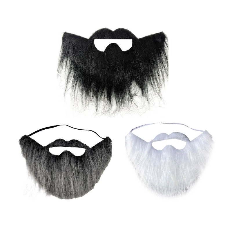 [SUIT] Râu Giả Dài Lông Tơ Râu Cosplay Đạo Cụ Halloween Râu Giả Ngộ nghĩnh ria mép