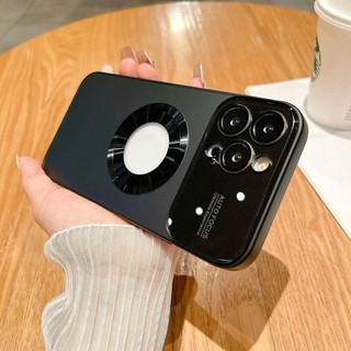 Ốp Lưng Titan Kim Loại Mờ Sang Trọng Cho iPhone 16 15 14 13 12 11 Pro Max Plus Ống Kính Kính Kính Bảo Vệ Camera