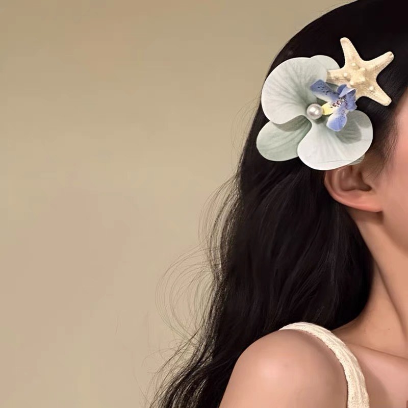 Kẹp tóc phong cách bãi biển mùa hè Phalaenopsis Star Beach Side Kẹp tóc Phụ kiện