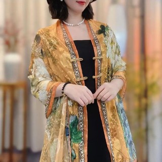 Mùa Hè Cao Cấp Cảm Giác Khóa In Hình Khăn Choàng Nữ Khăn Lụa Phù Hợp Với Thời Trang Du Lịch Chụp Ảnh