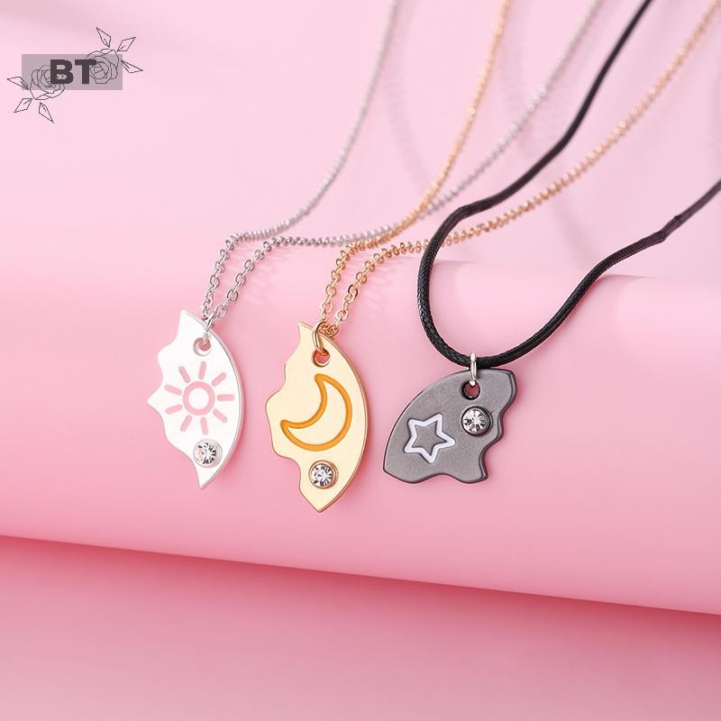 BT 3 Miếng Mới Mặt Trời Ngôi Sao Mặt Trăng Mặt Dây Chuyền Vòng Cổ Thời Trang Người Bạn Thân Nhất Mãi Tình Bạn BFF Nam Nữ Quyến Rũ Chokers VM