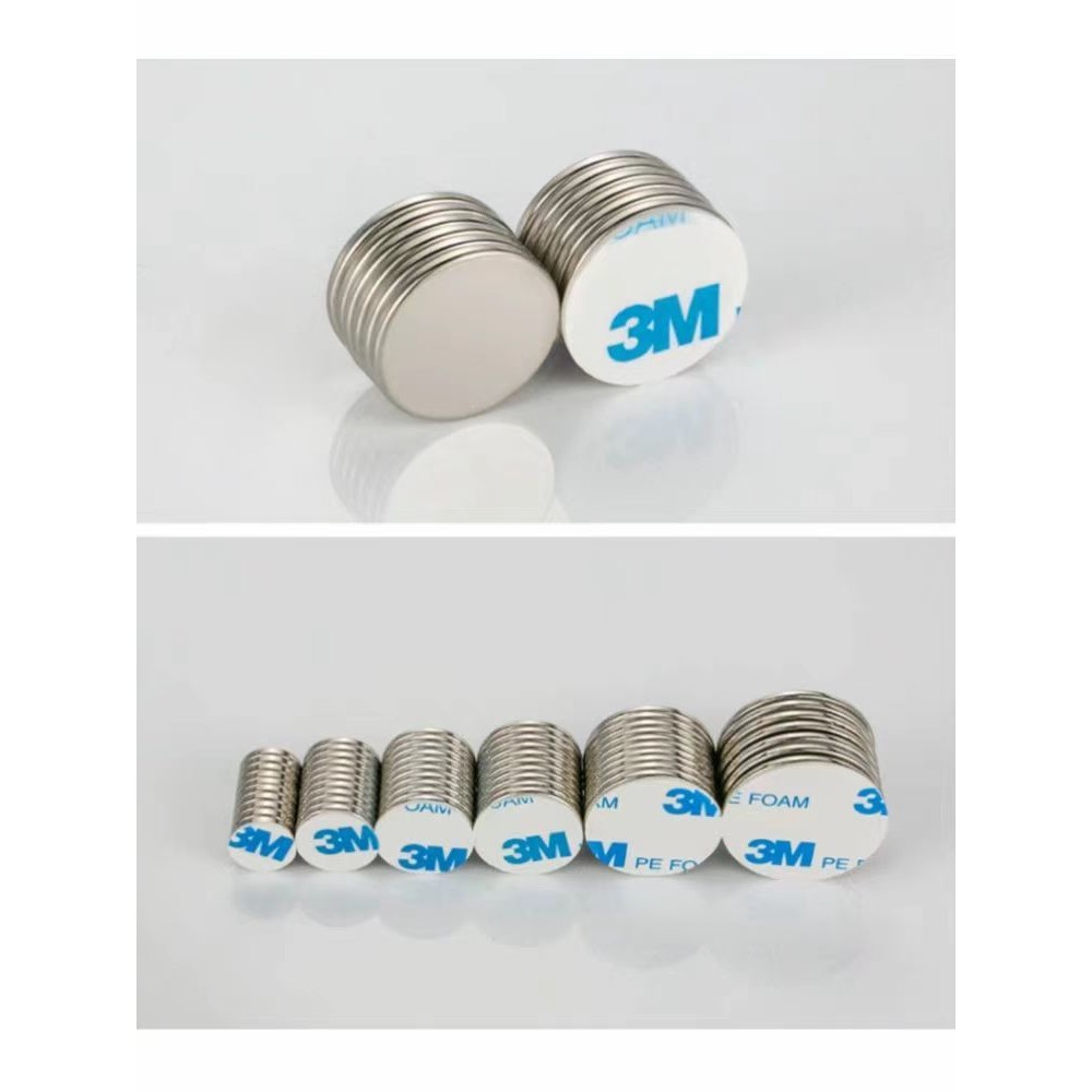 ✨10,00 Khen ngợi 3M Keo dán nam châm nhỏ tự dính Miếng dán nam châm tròn từ tính NdFeB nam châm Rubidium Nam châm đá từ tính Nhãn dán tủ lạnh 25.5.9