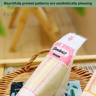 [ELOY] 100 Gói Bánh Mì Nhẹ Bao Bì Bánh Sandwich Gói Đặc Biệt Dùng Một Lần Dễ Xé Trong Suốt Bánh Tam Giác Nướng Bánh Bao Bì VN