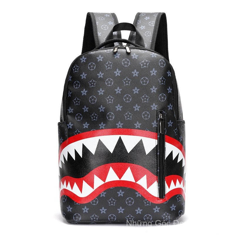 Ba lô cá mập mới bape, ba lô sinh viên graffiti độc đáo, ba lô thời trang unisex YODR