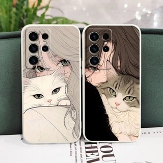 Ốp Điện Thoại Silicon Mềm Chống Sốc Cho Redmi A5 K70 K60 K50 K40 K30 K20 Pro K70E K60E Redmi Note 14S Beauty And Cat Cover