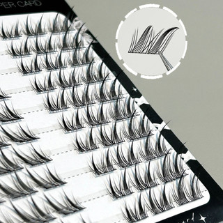 Dây mỏng Wispy Lash Cụm siêu nhẹ Lông mi giả lâu trôi để hẹn hò Đám cưới Sử dụng hàng ngày