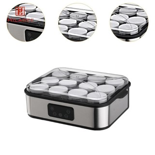 Máy làm sữa chua điện với 12 cốc thủy tinh Dụng cụ làm sữa chua DIY Máy làm phô mai tự chế cho nhà hàng Sử dụng sữa Tập hợp